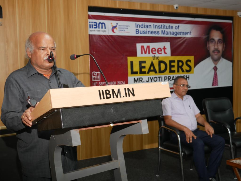 Meet the Leader: Mr. Jyoti Prakash at IIBM - Inspiring Minds
